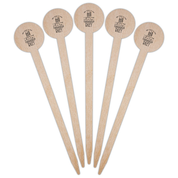 Dental Hygienist Wooden 6" Food Pick - Round - Fan View