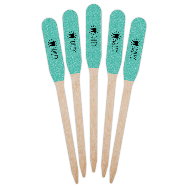 Dental Hygienist Wooden Food Pick - Paddle - Fan View