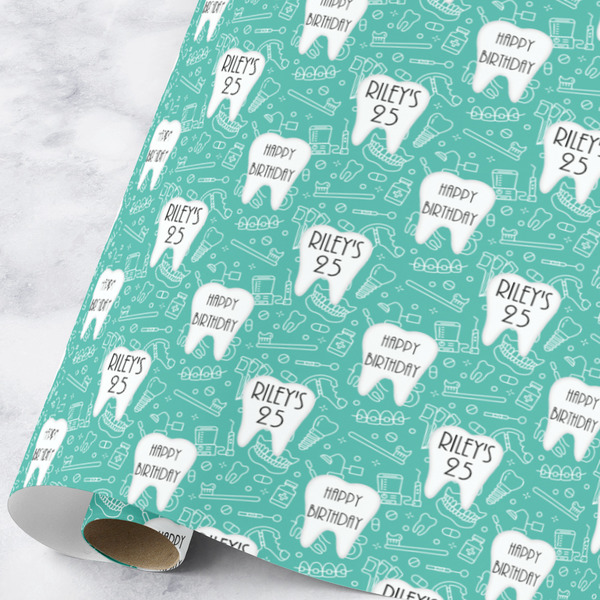 Custom Dental Hygienist Wrapping Paper Roll - Large (Personalized)