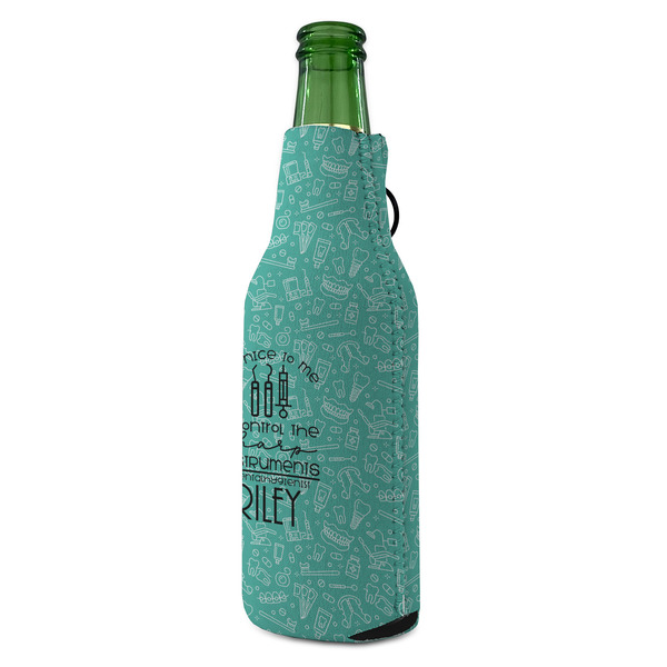 Dental Hygienist Zipper Bottle Cooler - ANGLE (bottle)
