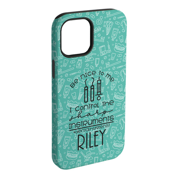 Custom Dental Hygienist iPhone Case - Rubber Lined (Personalized)