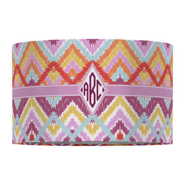 Ikat Chevron 12" Drum Lampshade - FRONT (Fabric)