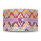 Ikat Chevron 12" Drum Lampshade - FRONT (Poly Film)