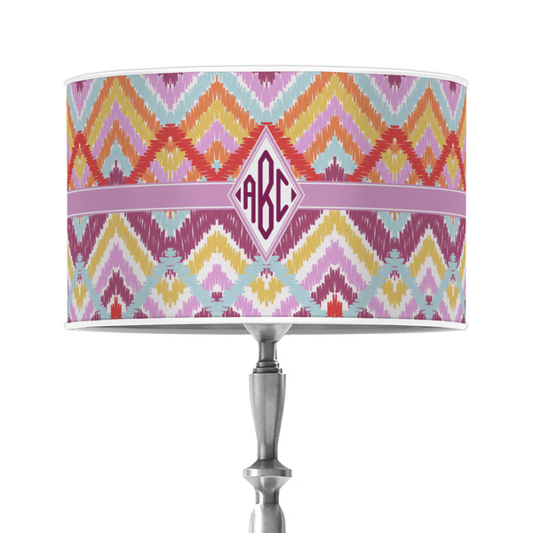 Custom Ikat Chevron 12" Drum Lamp Shade - Poly-film (Personalized)