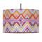 Ikat Chevron 12" Drum Pendant Lamp - Fabric (Personalized)
