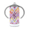Ikat Chevron 12 oz Stainless Steel Sippy Cups - FRONT