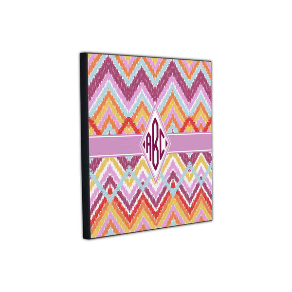 Ikat Chevron 12x12 Wood Print - Angle View