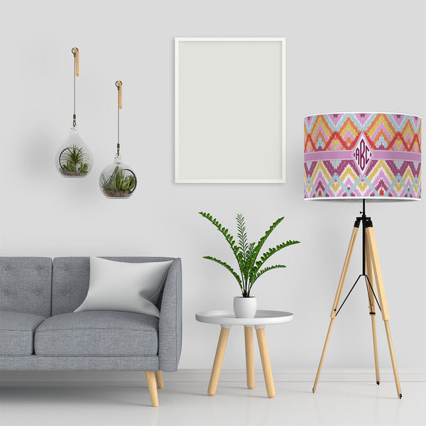 Ikat Chevron 16" Drum Lampshade - LIFESTYLE