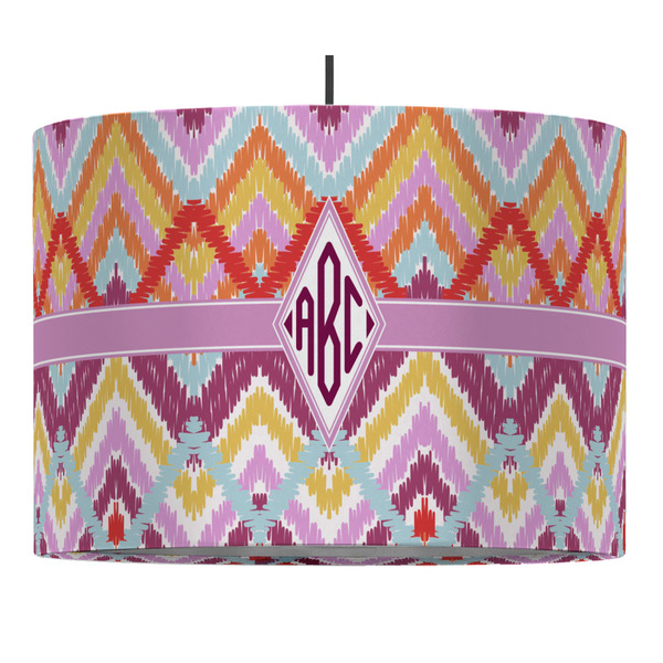 Custom Ikat Chevron Drum Pendant Lamp (Personalized)