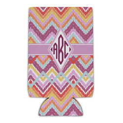 Ikat Chevron Can Cooler (16 oz) (Personalized)