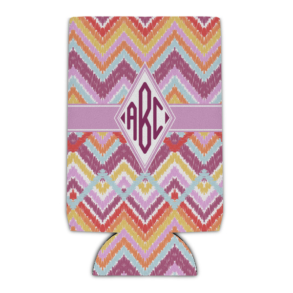 Custom Ikat Chevron Can Cooler (16 oz) (Personalized)