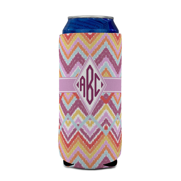 Ikat Chevron 16oz Can Sleeve - FRONT (on can)