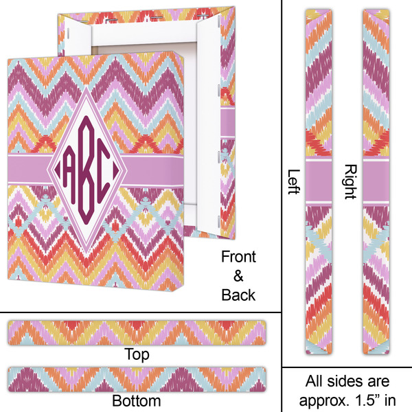 Ikat Chevron 16x20 - Canvas Print - Approval