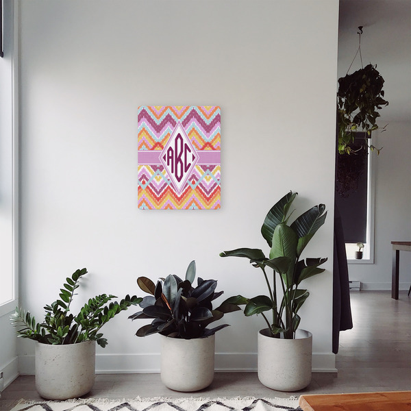 Ikat Chevron 16x20 - Canvas Print - In Context