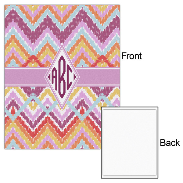 Ikat Chevron 16x20 - Matte Poster - Front & Back