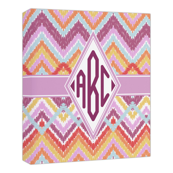 Custom Ikat Chevron Canvas Print - 20x24 (Personalized)
