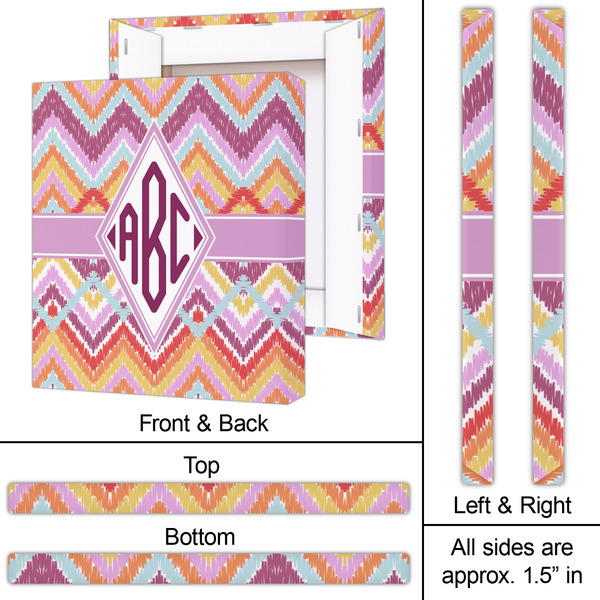 Ikat Chevron 20x24 - Canvas Print - Approval