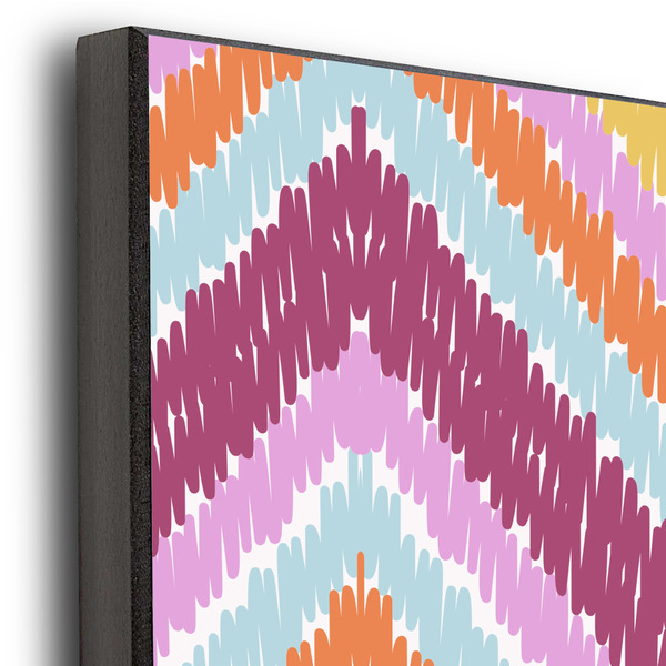 Ikat Chevron 20x24 Wood Print - Closeup