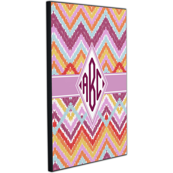 Ikat Chevron 20x30 Wood Print - Angle View