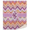 Ikat Chevron Sherpa Throw Blanket (Personalized)