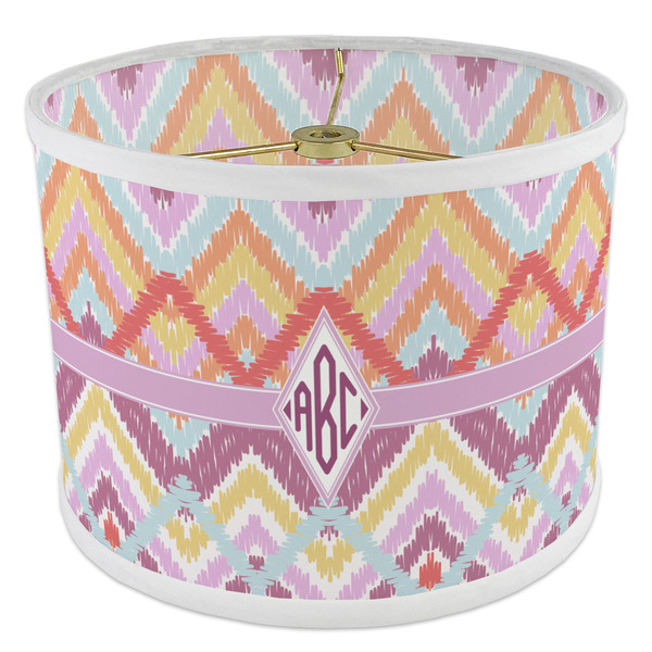 Ikat Chevron 8" Drum Lampshade - ANGLE Poly-Film