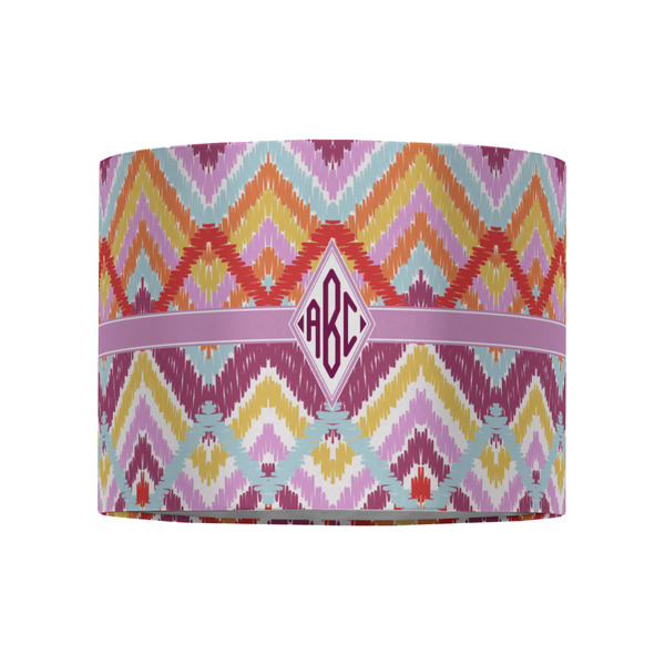 Ikat Chevron 8" Drum Lampshade - FRONT (Fabric)