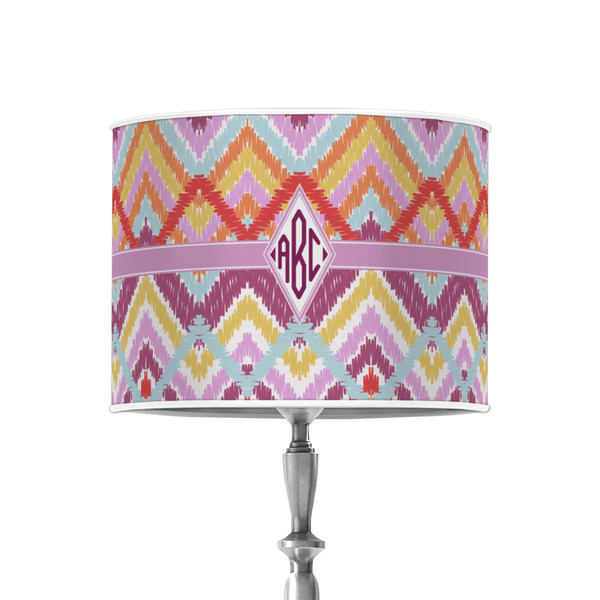 Ikat Chevron 8" Drum Lampshade - ON STAND (Poly Film)