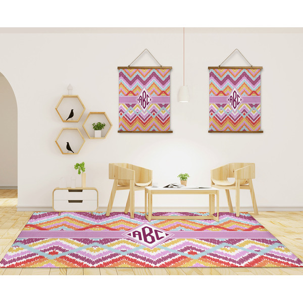 Ikat Chevron 8'x10' Indoor Area Rugs - IN CONTEXT