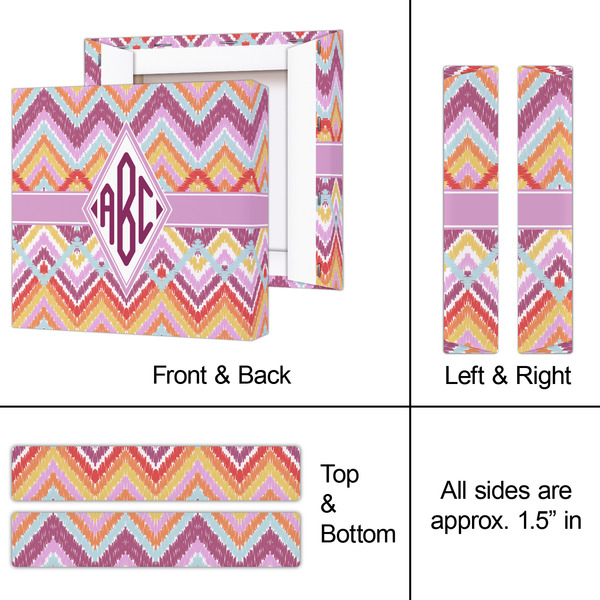 Ikat Chevron 8x8 - Canvas Print - Approval