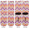 Ikat Chevron Adult Crew Socks - Double Pair - Front and Back - Apvl