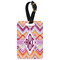 Ikat Chevron Metal Luggage Tag w/ Monogram