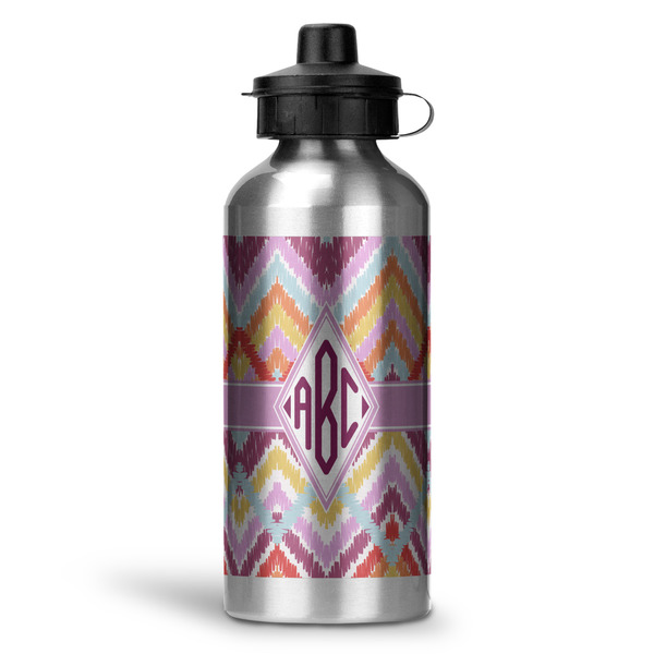 Custom Ikat Chevron Water Bottles - 20 oz - Aluminum (Personalized)