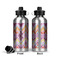 Ikat Chevron Aluminum Water Bottle - Front and Back