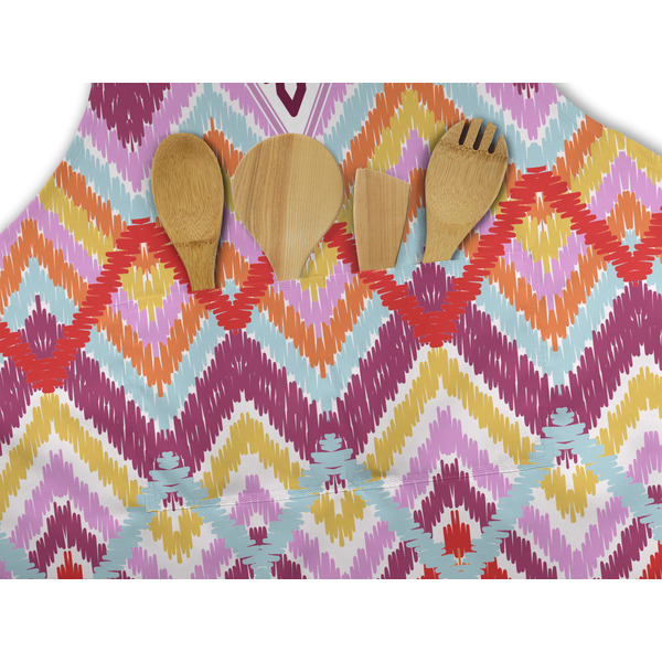 Ikat Chevron Apron - Pocket Detail with Props