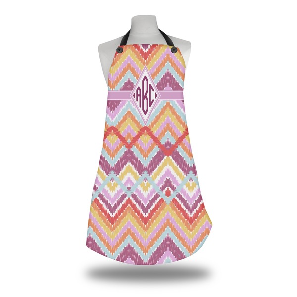 Ikat Chevron Apron on Mannequin