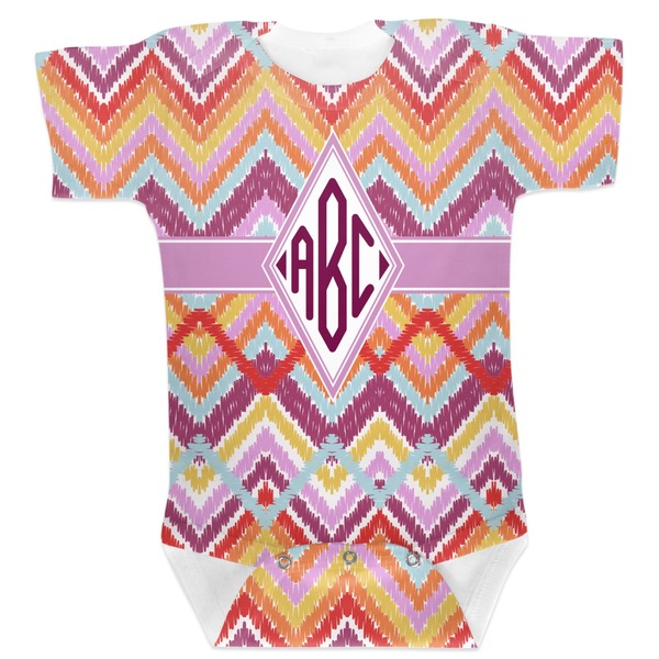 Custom Ikat Chevron Baby Bodysuit 3-6 (Personalized)