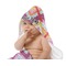 Ikat Chevron Baby Hooded Towel on Child