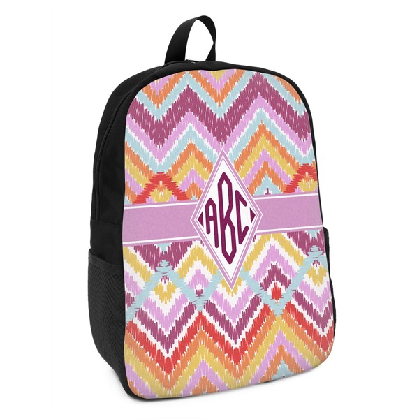 Custom Ikat Chevron Kids Backpack (Personalized)
