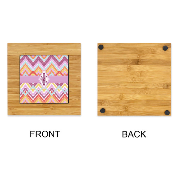 Ikat Chevron Bamboo Trivet with 6" Tile - APPROVAL