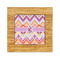 Ikat Chevron Bamboo Trivet with 6" Tile - FRONT