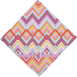 Ikat Chevron Dog Bandana Scarf w/ Monogram