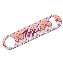Ikat Chevron Bar Bottle Opener w/ Monogram