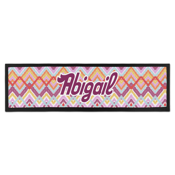 Custom Ikat Chevron Bar Mat - Large (Personalized)