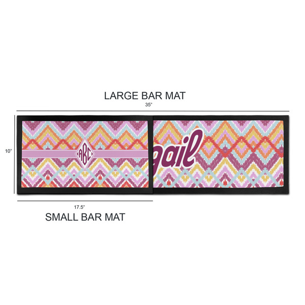Ikat Chevron Bar Mats - Sizing Chart