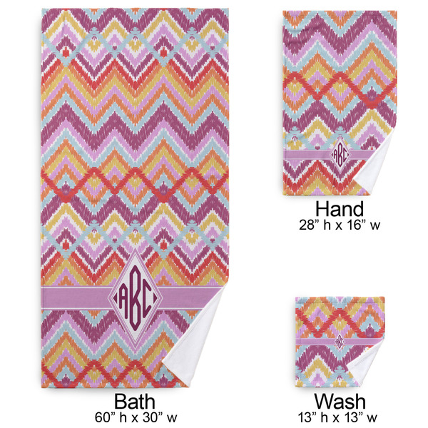 Ikat Chevron Bath Towel Sets - 3-piece - Approval