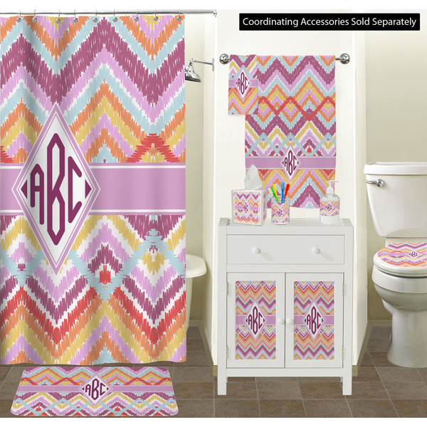 Ikat Chevron Bathroom Scene