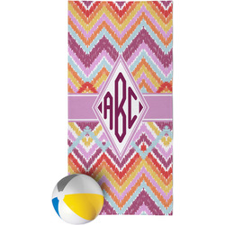 Ikat Chevron Beach Towel (Personalized)
