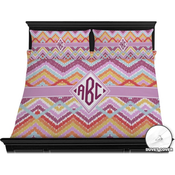 Ikat Chevron Bedding Set (King) - Duvet