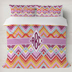 Ikat Chevron Duvet Cover Set - King (Personalized)