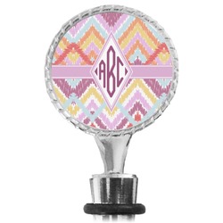 Ikat Chevron Wine Bottle Stopper (Personalized)